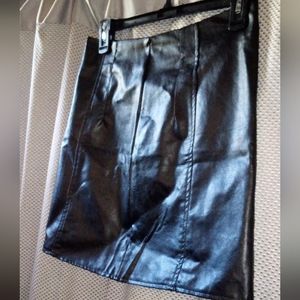 Black Plether Mini Skirt